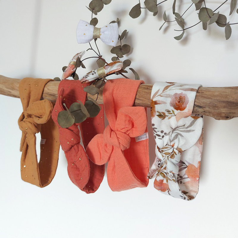 Bandeau à nouer en gaze de coton – Image 3