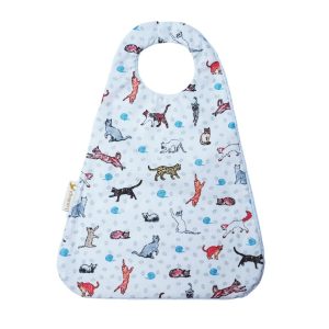 Bavoir en coton enduit « Les petits chats »
