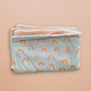 Couverture bébé en Sherpa – Motif rainbow