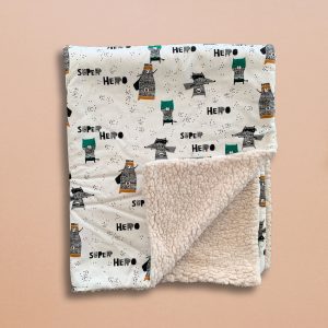 Couverture bébé en Sherpa – Motif Super Héros