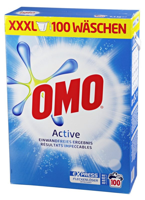 Omo Poudre Active xxxl 100 Lessives