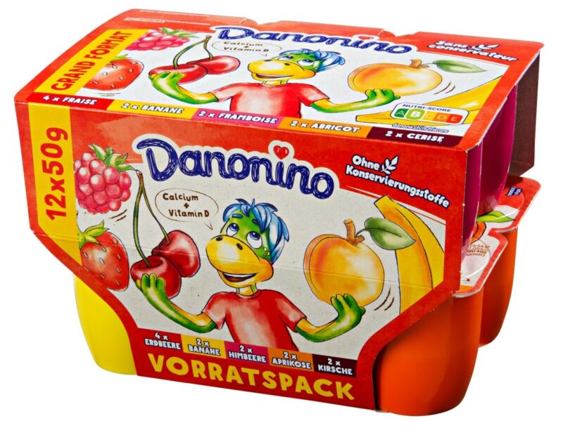 Danonino Jaune+rouge Danone 12 X 50g