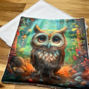 Coupon tissu carré – Hibou