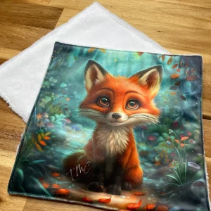 Coupon tissu carré – Renard