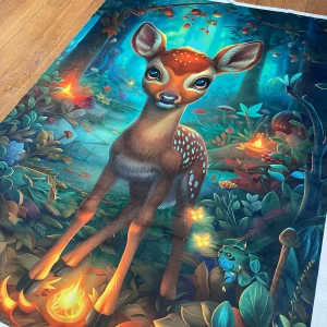 Panneau 75x100cm – Couverture bébé Faon