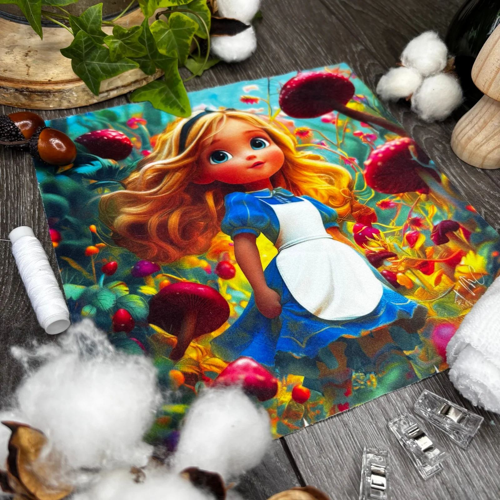 Coupon tissu carré – Alice – Image 3