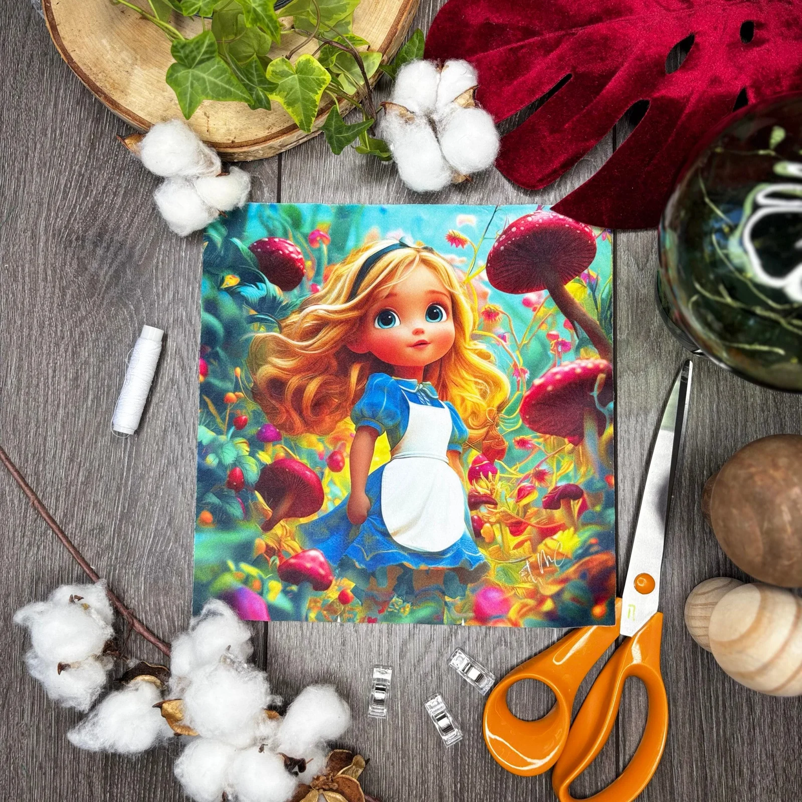 Coupon tissu carré – Alice