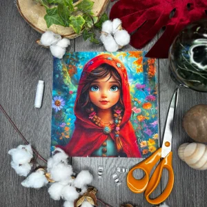 Coupon tissu carré – Chaperon rouge