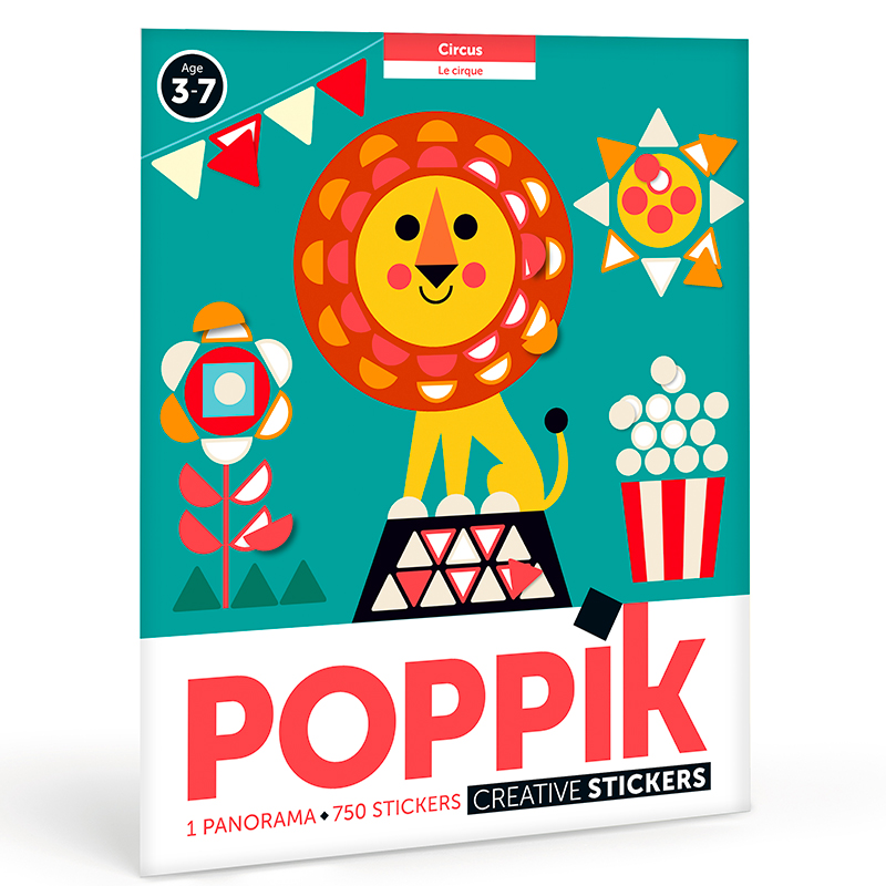 Poster créatif + 750 stickers CIRQUE (3-7 ans)