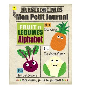 Livre bébé en tissu FRUITS ET LÉGUMES (dès 3 mois)