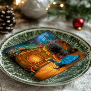 Serviette – Chat cheminée