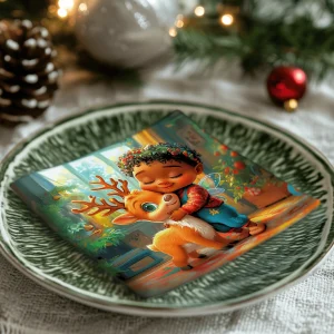 Serviette – Renne enfant