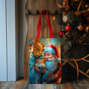 Tote Bag – Père Noël et renne