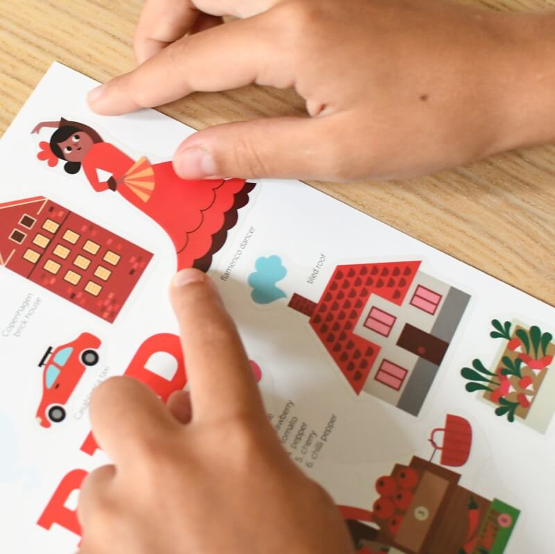 Mini Poster + 26 Stickers La Ville – Rouge (3-8 ans) – Image 6