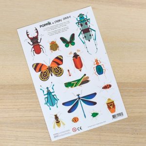 16 grands stickers LES INSECTES D’OWEN DAVEY