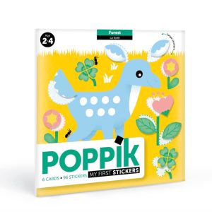 6 cartes + 96 gommettes ANIMAUX DE LA FORÊT (2 ans et +)