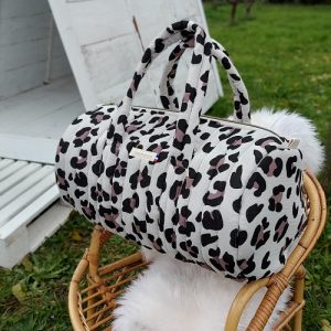 Sac polochon léopard