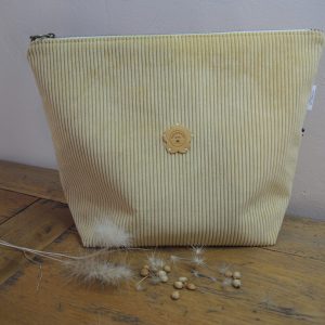 Trousse Valentine velours jaune – Taille L