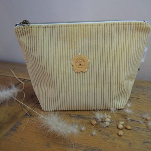 Trousse Valentine velours jaune – Taille M