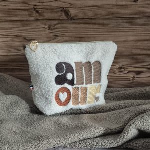 Trousse Valentine Moumoute Ecrue « Amour » – Taille M