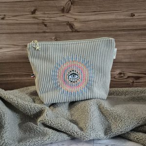 Trousse Valentine Velours « Œil » – Taille M