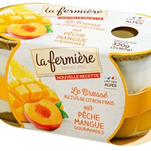 Yogourt Pêche/Mangue La Fermière 2 X 160g